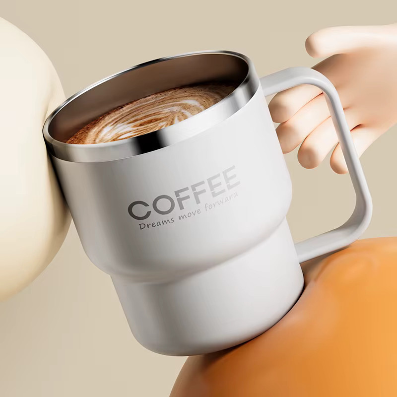 WORTHBUY Isolierte Kaffeetasse aus Edelstahl 304, Doppelwandiger Wasserbecher in Rot - Bild 4