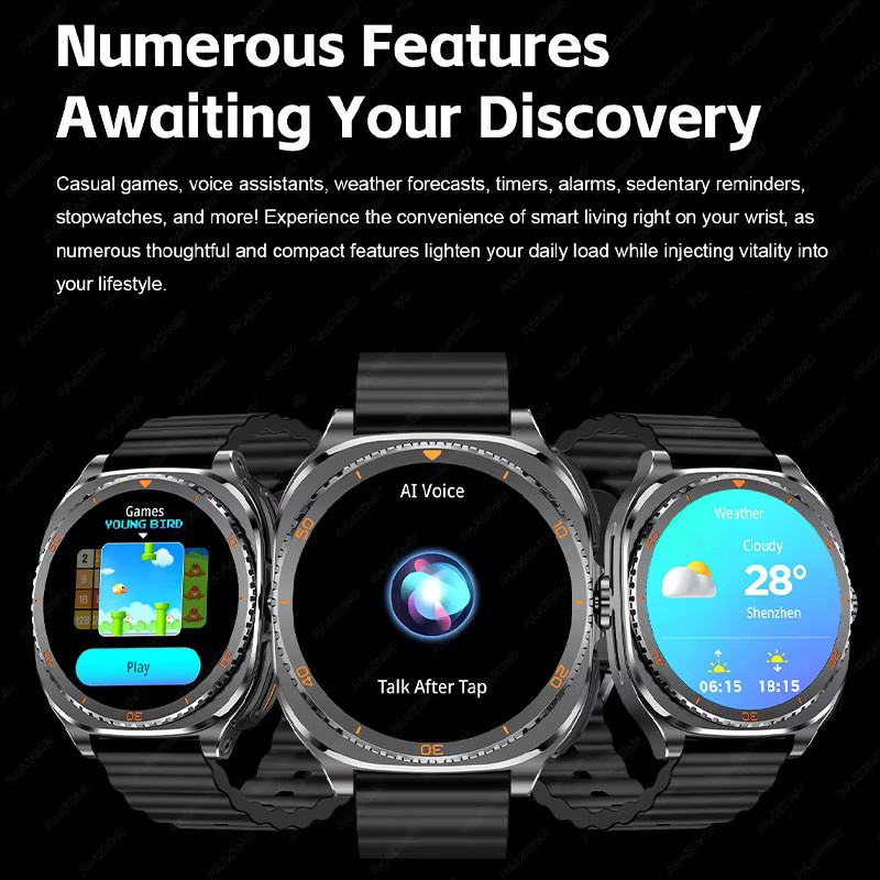 Paazomu 2-in-1 Smartwatch mit Bluetooth-Kopfhörern, Herzfrequenzüberwachung und SpO2-Messung in Schwarz oder Pink - Bild 3