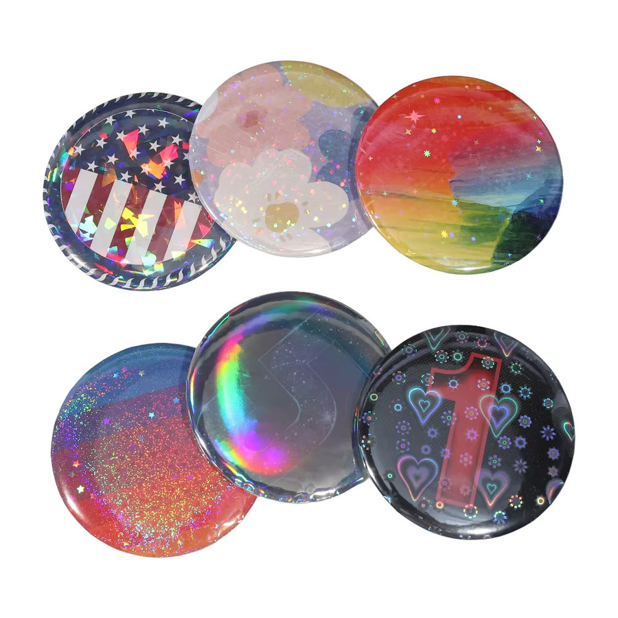 100 Stück transparente Kunststoff-Schutzfolien für 58 mm Abzeichen-Pins zum DIY-Basteln - Bild 3
