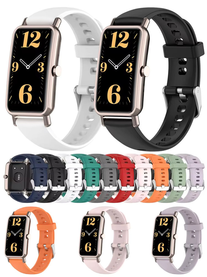 Huawei Uhrenarmband Silikon, Weiß, Huawei Uhr Fit Mini, Huawei Band B6, Huawei Band B3 - Bild 5