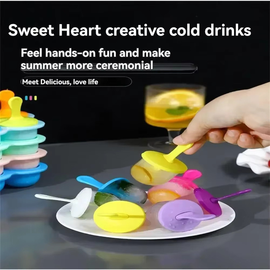 DUTRIEUX Eisform Sommerhaus aus lebensmittelechtem Kunststoff in Bunt für DIY Eiscreme mit Sticks - Bild 5