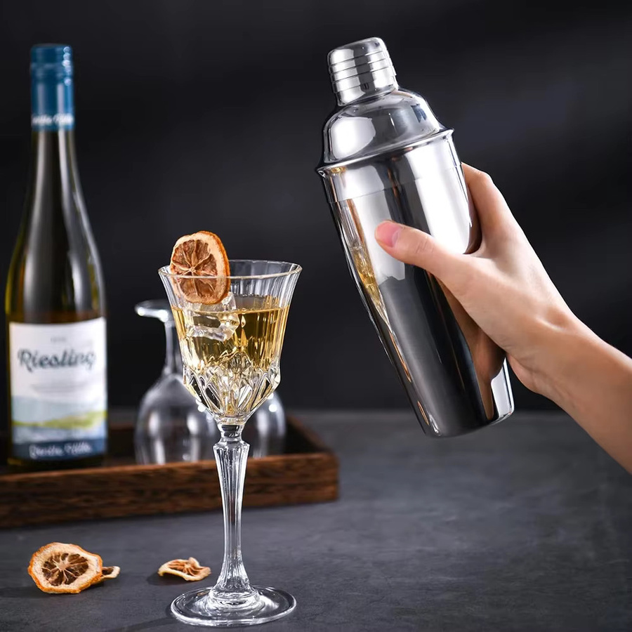 Kemorii Cocktail Shaker aus Edelstahl in Silber für das Bartending - Bild 4