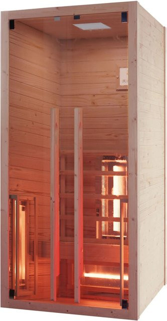 Eilo Infrarotkabine EL 101 aus Fichte in Braun, B/T/H: 90 x 90,4 x 190 cm - Bild 1