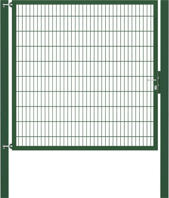 Einzeltor Flexo Plus in Grün mit Pfosten, Breite: 200 cm, Höhe: 200 cm, Pfosten B/T: 100 x 100 cm - Bild 1