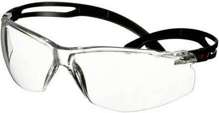 3M SecureFit SF501SGAF-BLK Schutzbrille mit Antibeschlag-Schutz in Schwarz und transparenten Gläsern - Bild 1
