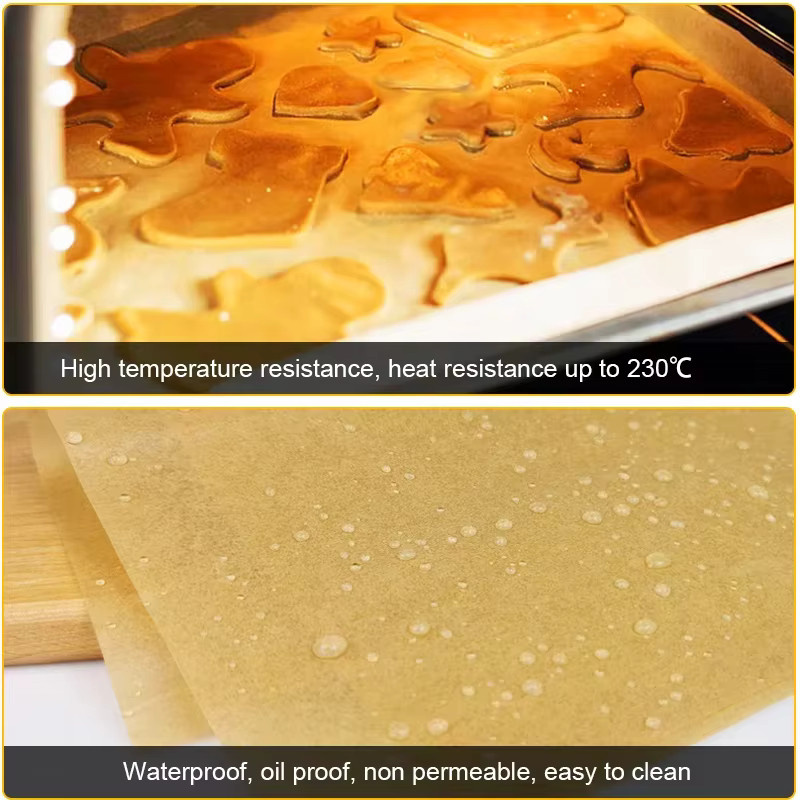 Antihaft Backpapier aus Pergament für Ofen, Luftfritteuse und Grill, braun - Bild 5