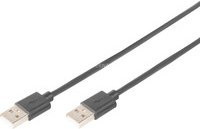 DIGITUS USB 2.0 Anschlusskabel USB-A auf USB-A in Schwarz - Bild 1