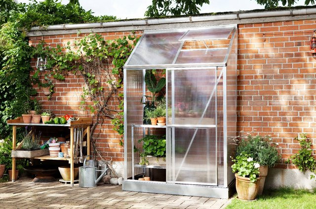 Intergard Anlehngewächshaus aus Polycarbonat, B/T/H: 129 x 66 x 196 cm - Bild 1