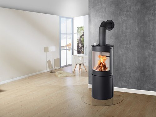 THERMIA Kaminofen Xena Mini, schwarz, Stahl, 7 kW, B/T/H: 48 x 48 x 114,5 cm - Bild 1