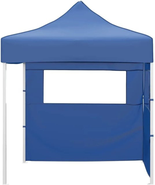 vidaXL Profi-Partyzelt faltbar mit 2 Seitenwänden in Blau, B/T/H: 2 x 2 x 2 m - Bild 1