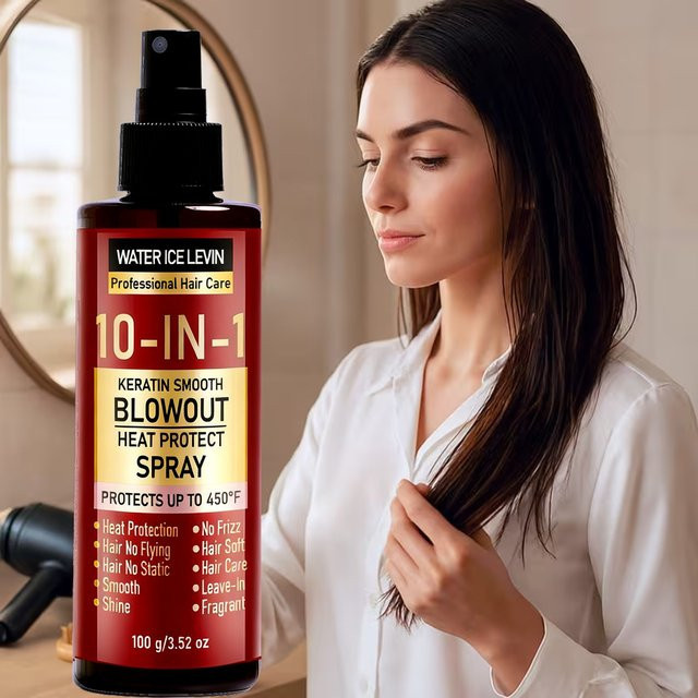 Water Ice Levin Hitzeschutzspray mit Keratin, Hyaluronsäure & Biotin - Bild 1