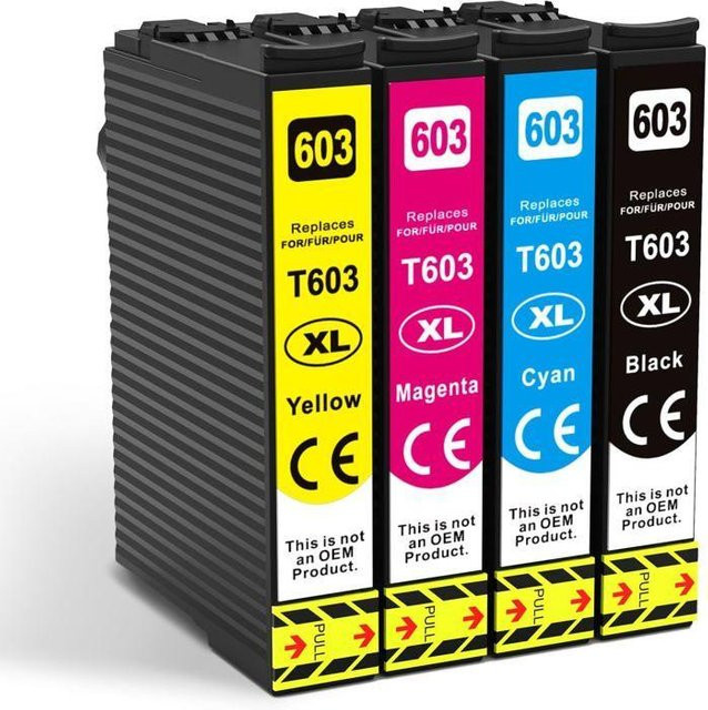 Q-image Kompatible Tintenpatronen 603 XL für Epson XP-2100 und XP-3100, 4er-Pack Mehrfarbig (Schwarz und Farbe) - Bild 1