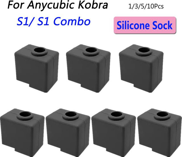 Anycubic Silikon Socken für Kobra S1 und S1 Combo Hotend Schutzabdeckung in Schwarz - Bild 1