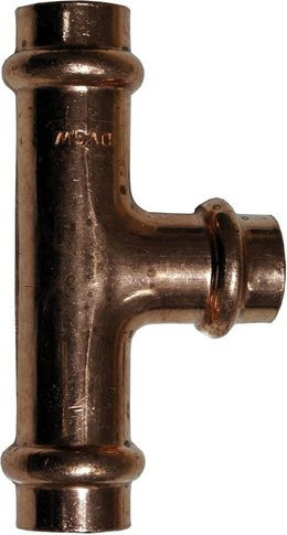 Cornat Press-T-Stück aus Kupfer in Goldfarben mit 10,0 mm Durchmesser - Bild 1