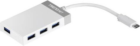 TrendNet TUC-H4E USB-Hub mit 4 USB-A Ports, USB 3.2 Gen1 5 GBit/s und USB-C Stecker, Grau - Bild 1