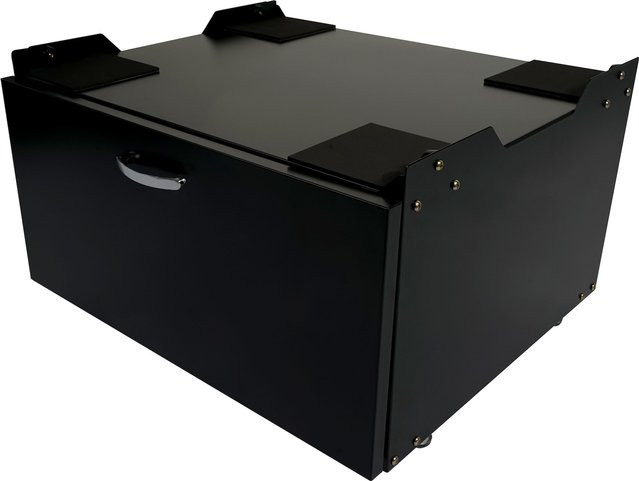 Waschmaschinenunterschrank MCW-E50 mit Schublade und Sockel Podest Erhöhung, schwarz, B/T/H: 33 x 61 x 52 cm - Bild 1