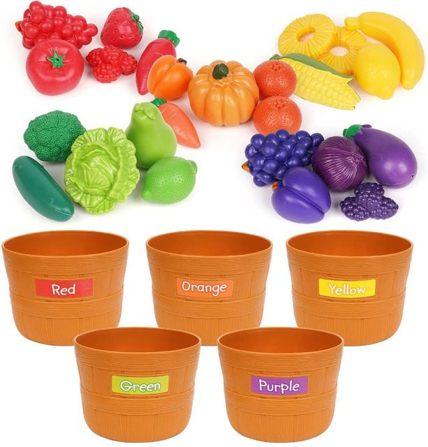 ChoiToys Farb-Sortier-Küche, Lernspielzeug, 30 Teile, ab 3 Jahre - Bild 1