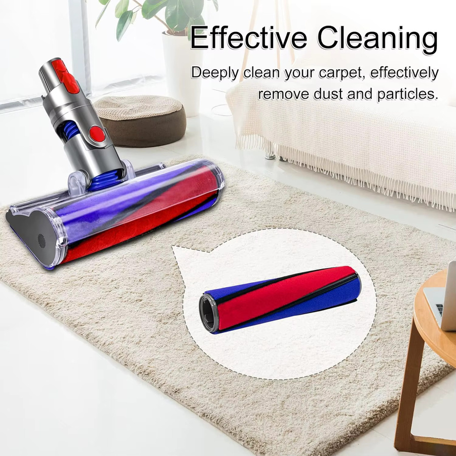 Dyson Ersatz-Bürstenkopf für Cordless Stick Staubsauger V7 V8 V10 V11 V15 in Grau und Multicolour für Hartböden - Bild 4