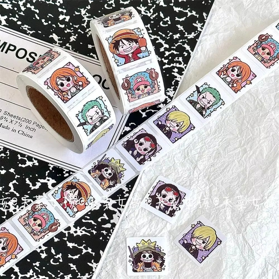 500 Stück One Piece Bandai Dekorative Aufkleber in Multicolour für Umschläge und Geschenke - Bild 5