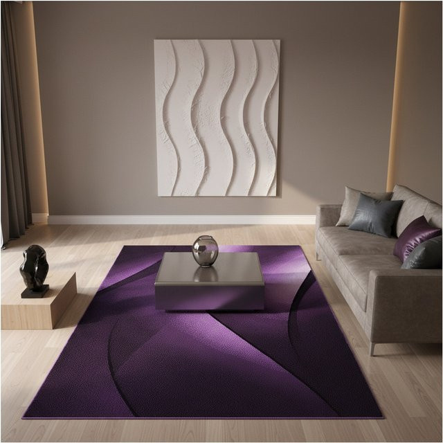 Kadima Design Kurzflorteppich INN mit Farbverlauf in Violett, B: 160 cm, T: 230 cm - Bild 1