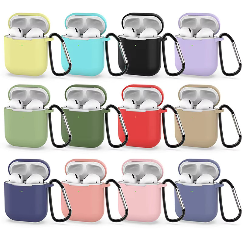 Stoßfeste Silikon-Schutzhülle für Apple AirPods Case 1 & 2 in Pink - Bild 6
