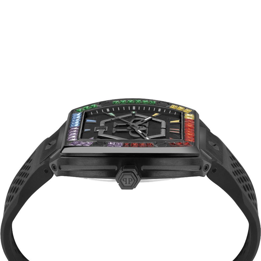 Philipp Plein Herrenuhr The Hexagon Phantom, Quarz, Edelstahl, 44 mm, Schwarz - Bild 4
