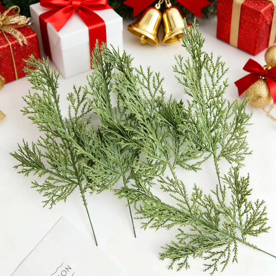 XIAOYINMO Künstliche Pflanzen Blätter in Grün für Weihnachtsbaum, Hochzeit und DIY-Dekoration aus Kunststoff - Bild 3