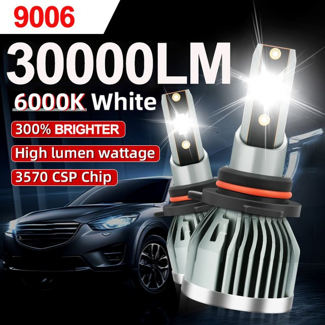 Roadsun Auto-LED-Scheinwerfer 9005 9006 mit integriertem Treiber und 3570 CSP-Chips in Silber - Bild 1
