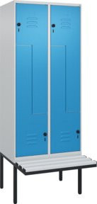 C+P Z-Spind Classic PLUS Sitzbank mit 4 Fächern und Sicherheits-Drehriegel, B/T/H: 212 x 80 x 81,5 cm - Bild 1