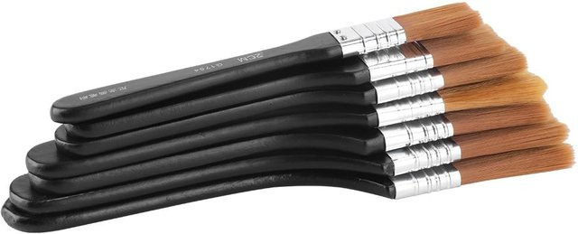 GoolRC 7-teiliges Pinselset für Öl- und Acrylmalerei mit Holzgriff in Schwarz - Bild 1