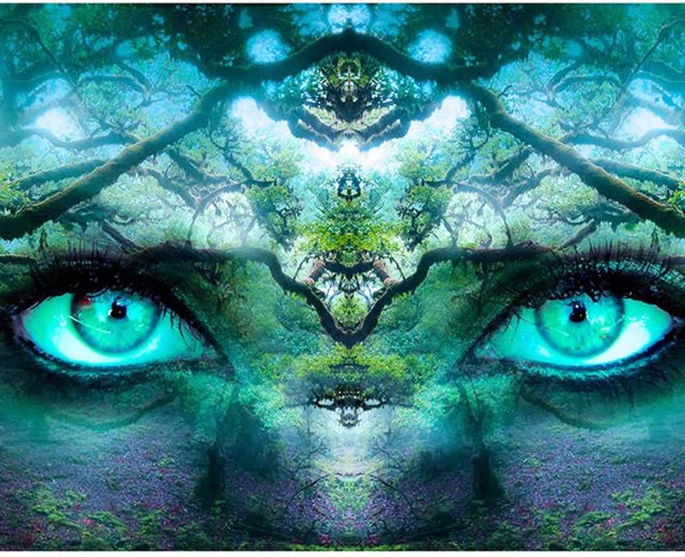 FIYO Diamond Painting Abstraktes Augen Motiv als 5D Diamant-Stickerei in Mehrfarbig, B x H: 20 x 30 cm - Bild 1