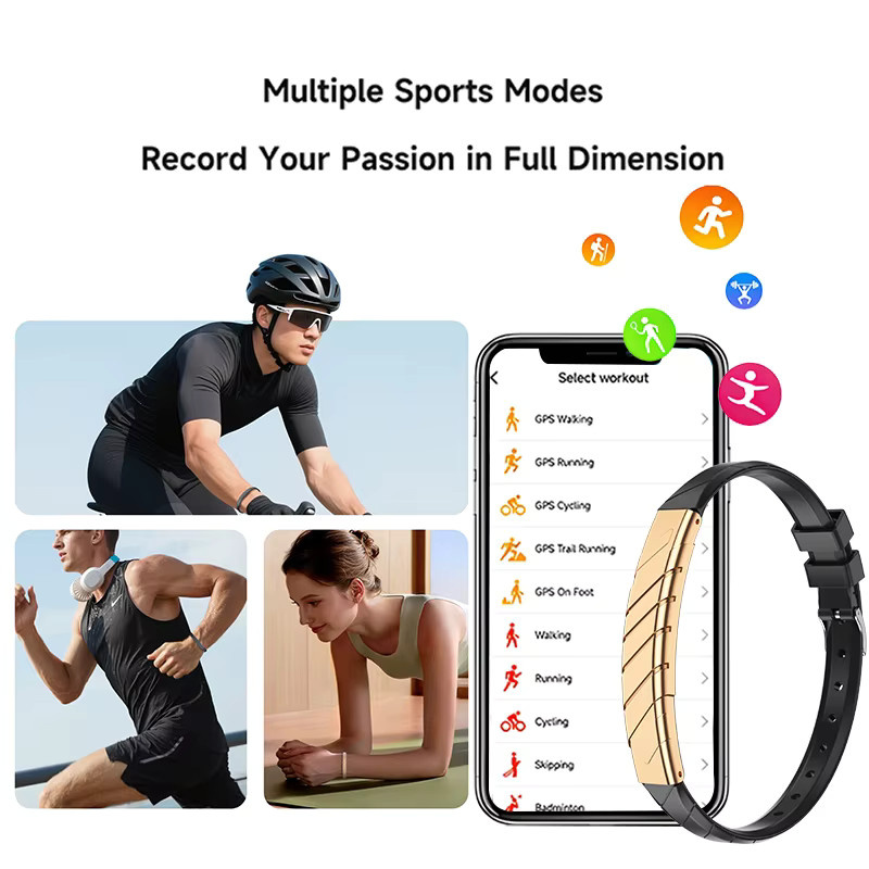 Paazomu Bildschirmloser Fitness-Tracker in Schwarz mit Herzfrequenz-, Schlaf- und Blutsauerstoffüberwachung sowie Schrittzähler für Damen und Herren - Bild 4