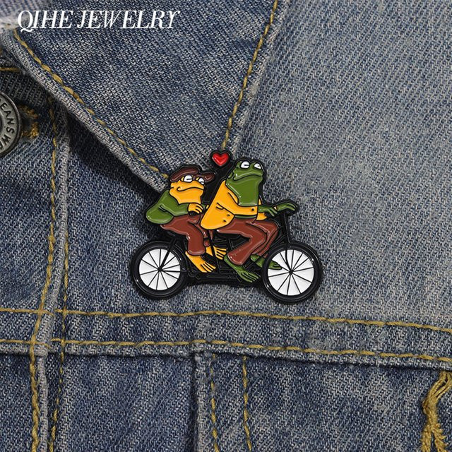QIHE JEWELRY Brosche Frosch und Kröte, Emaille, Legierung, Kinder, Bunt - Bild 1