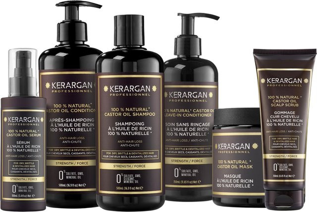 Kerargan Anti-Haarausfall-Set mit Rizinusöl, 2200 ml, Damen - Bild 1