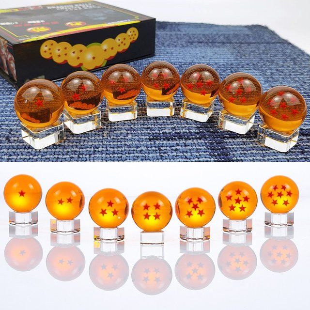 Bandai Dragon Ball Z Kristallkugel Shenron Wunschbälle Orange, Durchmesser: 4,3 cm - Bild 1