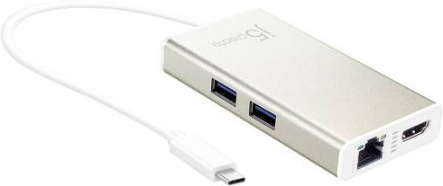 J5create USB-C Dockingstation JCA374-N in Silber mit HDMI, Ethernet und 4K UHD Unterstützung - Bild 1