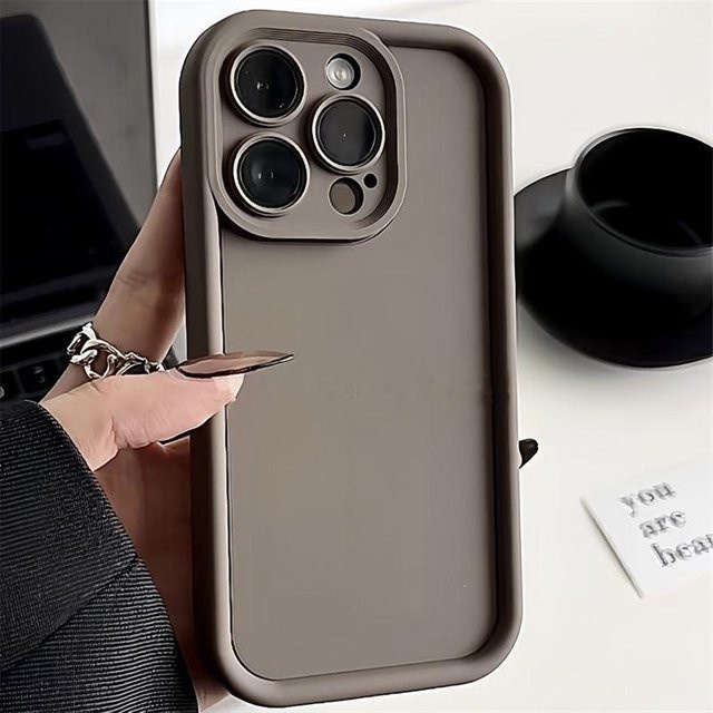 Stoßfeste TPU-Schutzhülle für Apple iPhone 13 Pro in Bonbonfarben und Grau - Bild 1