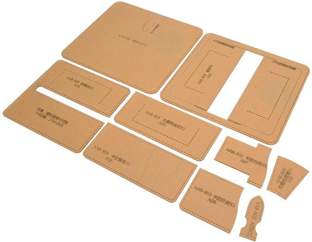 GoolRC Leder-Geldbörsen-Schablonen-Set aus transparentem Acryl in Beige - Bild 1