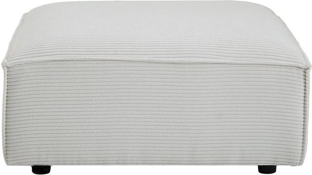Vente-unique Sitzhocker Ruzolo in Beige aus Cord-Samt, Breite: 90 cm, Tiefe: 43 cm, Höhe: 43 cm - Bild 1