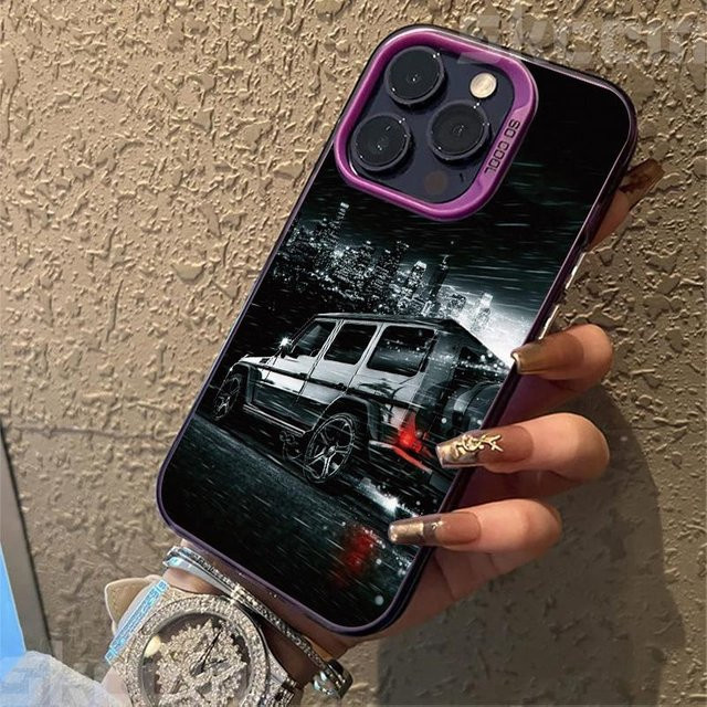 Glitzernde Handyhülle mit Auto-Print für iPhone 16 16E 15 14 13 12 11 Pro Max XR X XS 7 8 Plus in Multicolour von Yiran - Bild 1