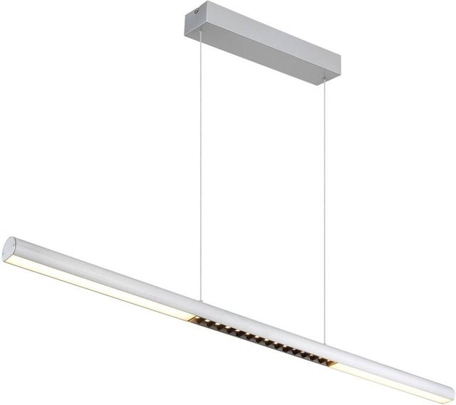 GLOBO Pendelleuchte CODY in Silber, moderne LED-Hängeleuchte aus gebürstetem Aluminium, Höhe: 150 cm, Breite: 8 cm, Tiefe: 120 cm - Bild 1
