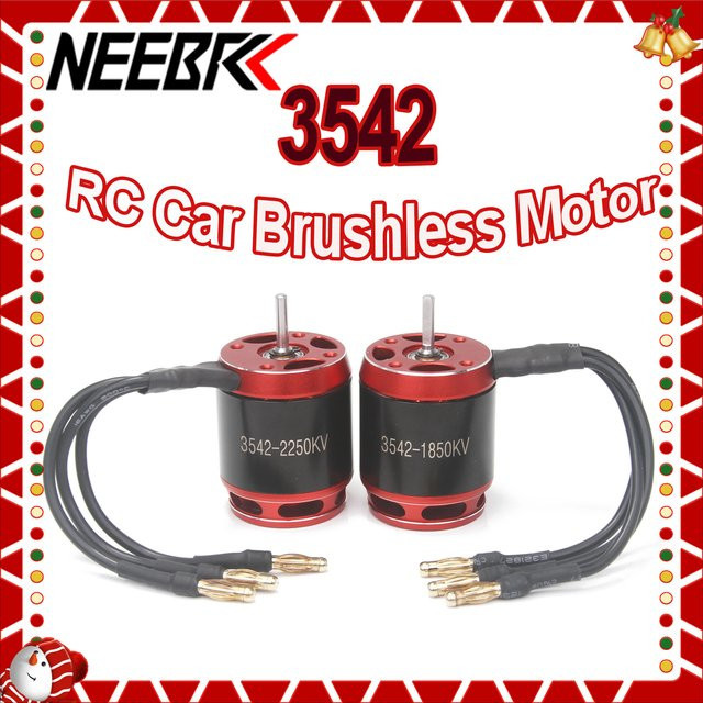 NEEBRC 3542 Outrunner Brushless Motor, 1:10, Metall, Rot - Bild 1
