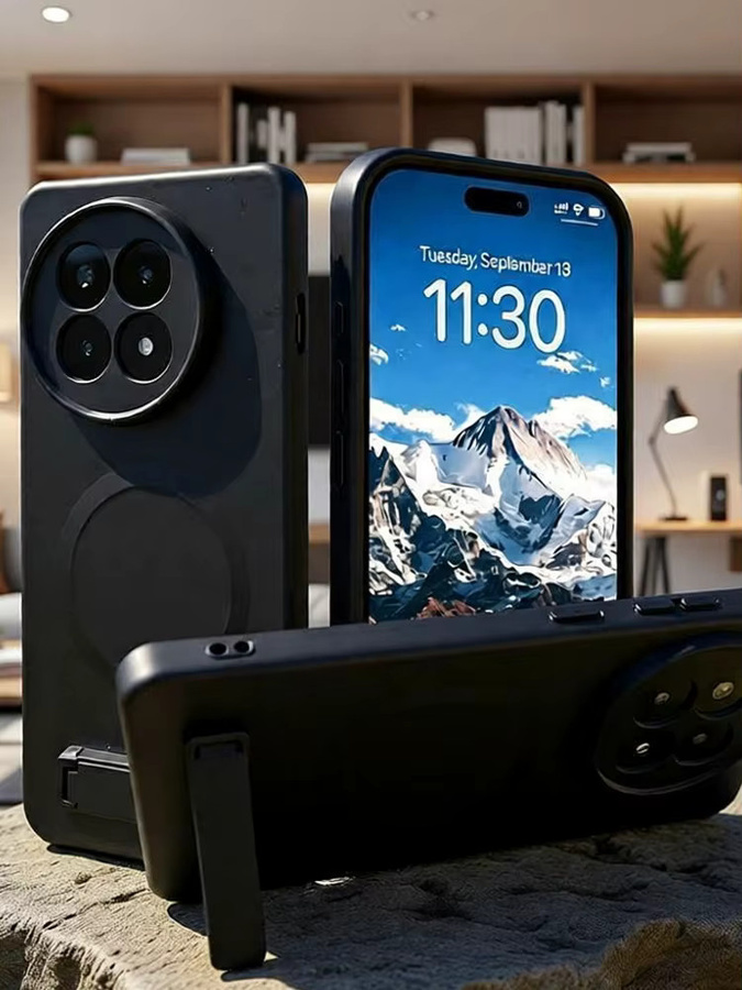 UYUXIO Magnetische Handyhülle mit Ständer für OnePlus 13 15 13T 13s 13R Ace 5 PRO Nord CE5 Ultra in Schwarz - Bild 6