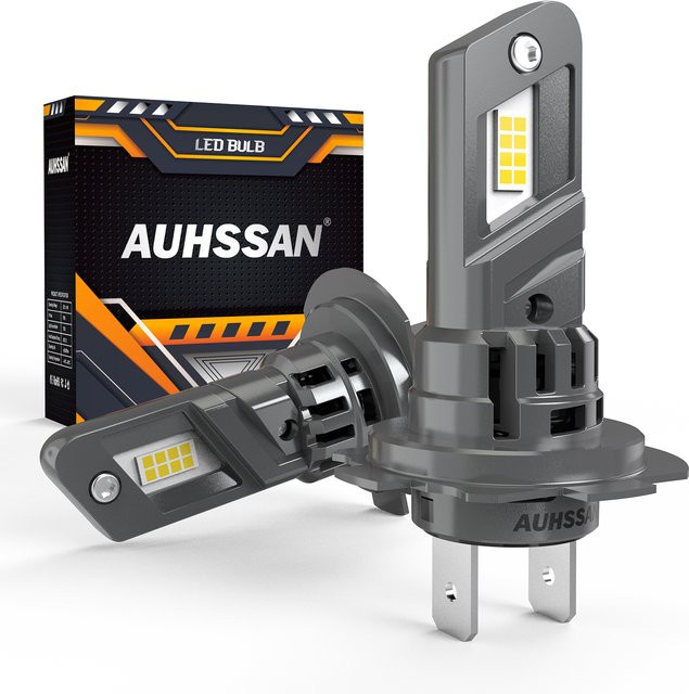 AUHSSAN H7 LED Auto Scheinwerfer Set mit Turbo Diode und Lüfter, 55 W, Weiß, passend für Ford Mondeo MK5 - Bild 1