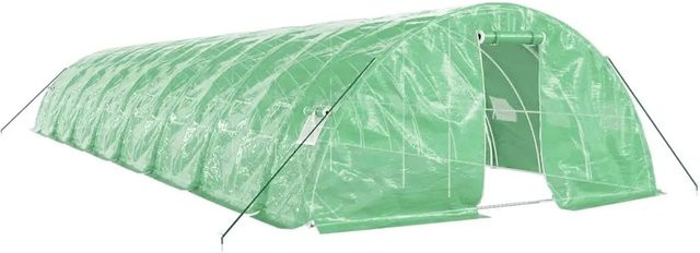 Furnicato Gewächshaus mit Stahlrahmen in Grün, B/T/H: 16 x 5 x 2,3 m - Bild 1