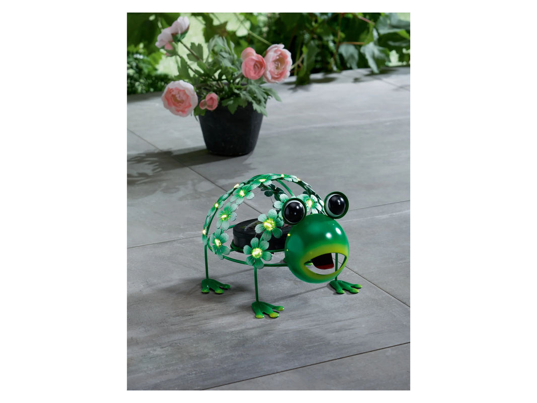 LIVARNO HOME Solar LED Gartentier Frosch aus Metall - Bild 4