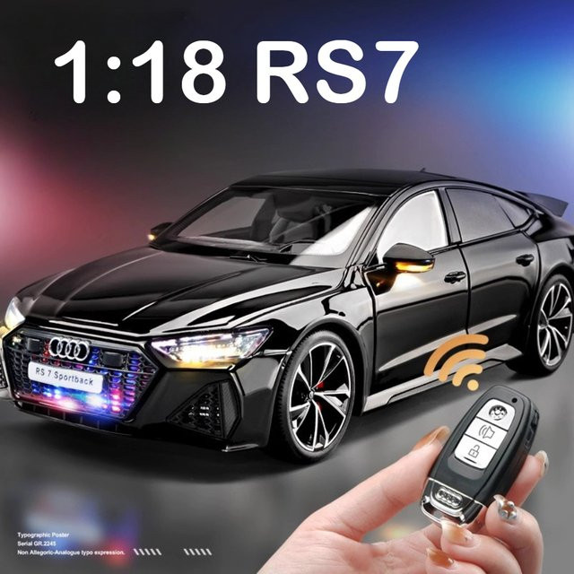 MAKEDA RS7 A6L Legierungsdruckguss-Modellauto, 1:18, mit Licht und Ton - Bild 1