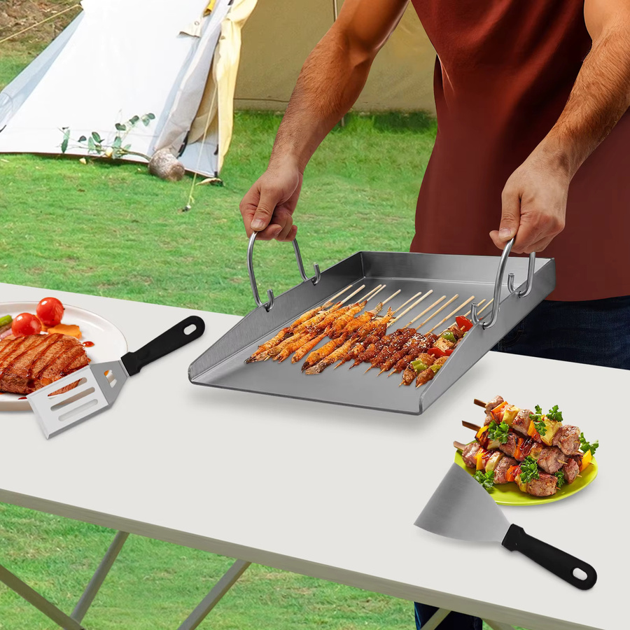 Weber Universelle Grillplatte aus Edelstahl für Gas- und Holzkohlegrills, passend für die Weber Genesis-Serie, Breite: 40,0 cm, Tiefe: 30,0 cm, Höhe: 4,4 cm - Bild 5