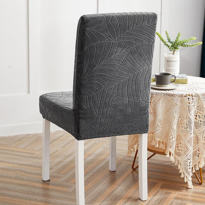 Bestbags Jacquard-Stuhlbezug aus elastischem Stretch-Material für Esszimmerstühle, Grau - Bild 1