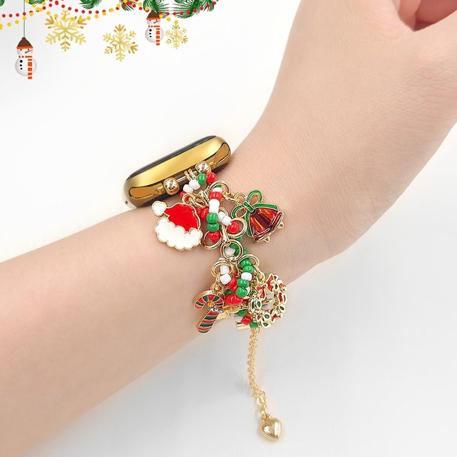 Uhrenarmband Messing, Gold, Damen, verstellbare Seilschnalle - Bild 1